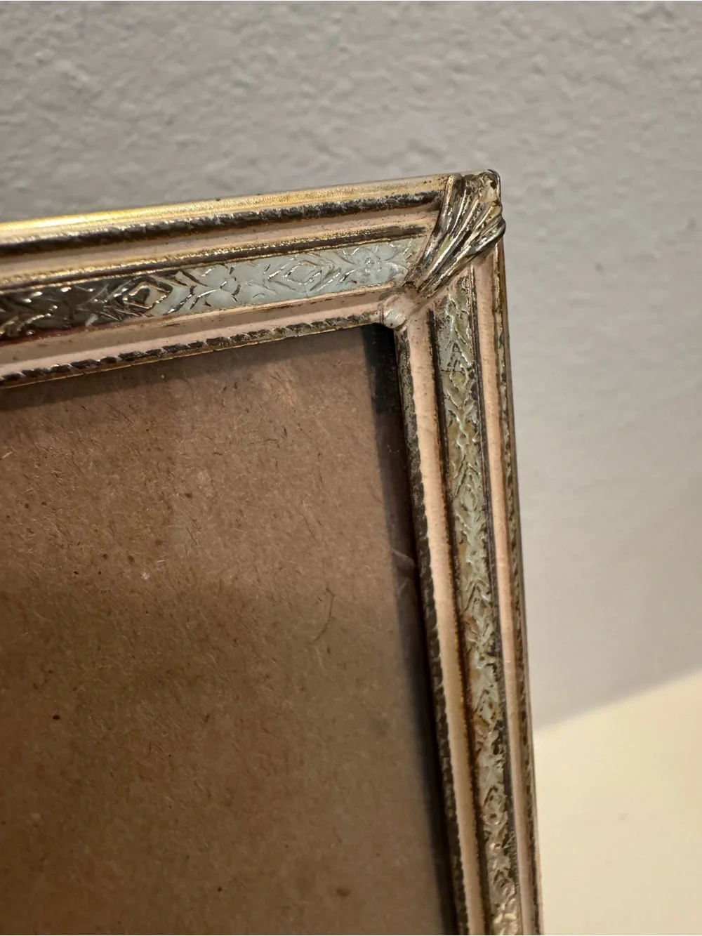 Vintage Victorian Style 8x10 Tarnished Brass Picture Frame with Easel
